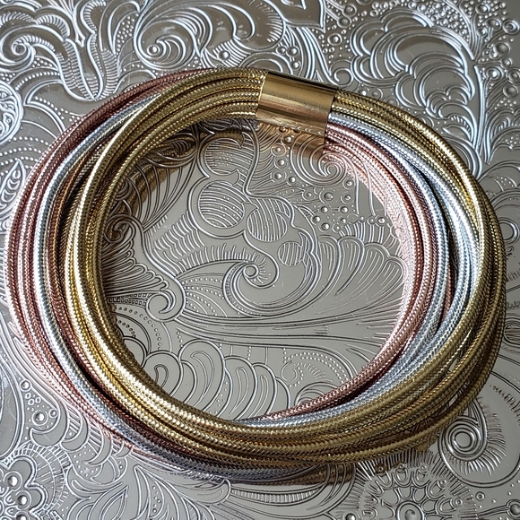 Splendido Oro 14kt gold silace bracelet. - Picture 7 of 8